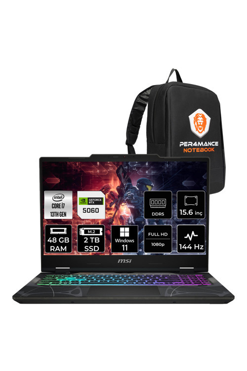 Cyborg 15 i7 13620H 48GB 2TB SSD RTX5060/8GB 15.6" FHD 144Hz W11P Gaming Laptop B13WFKG