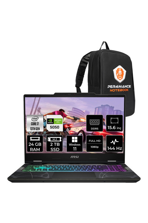 Cyborg 15 i7 13620H 24GB 2TB SSD RTX5050/8GB 15.6" FHD 144Hz W11H Gaming Laptop B13WEKG