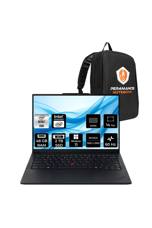 ThinkPad E14 G7 Ultra 7 255H 48GB 2TB SSD 14" FHD+ W11P Dizüstü Bilgisayar & PER4 Çanta