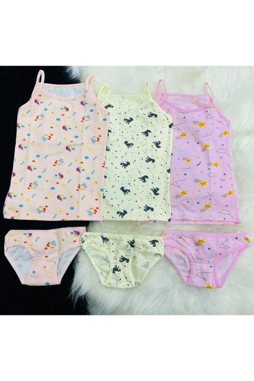 Kız Çocuk 3'Lü Ip Asklı Horse Atlet Slip Takım 3