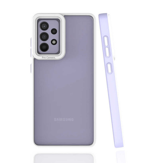Galaxy A52 Kılıf Mima Kenarları Renkli Silikon Kılıf