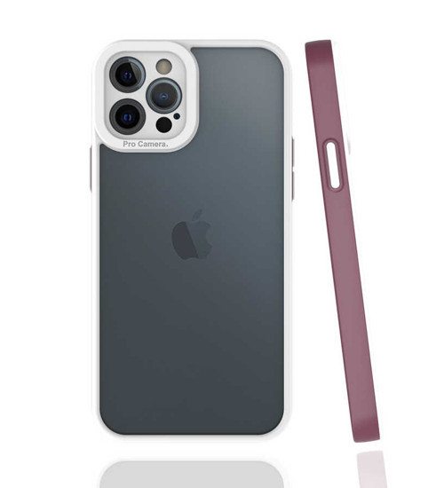 iPhone 12 Pro Max Kılıf Mima Kenarları Renkli Silikon Kılıf