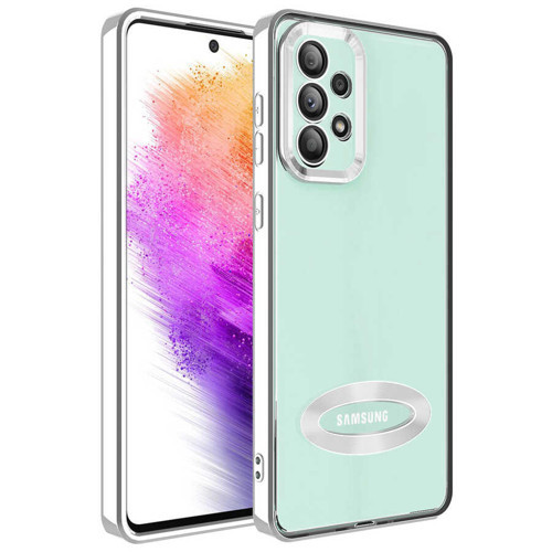 Galaxy A73 Kılıf Kamera Korumalı Logo Gösteren Omega Kılıf