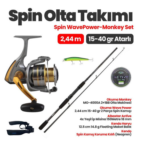 Monkey 4000 - Okuma Wave Power 244 cm Spin Set