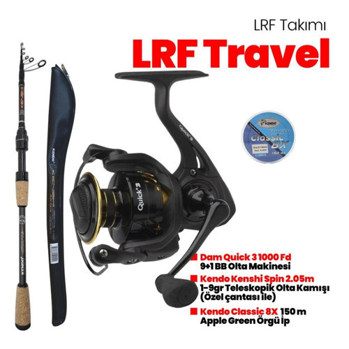 Dam Quick 3 1000 Makine - Kendo Kenshi Spin Kamış Travel Set