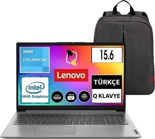 Ideapad Intel Celeron N4020 4gb 128GB SSD W11 15.6  Taşınabilir Bilgisayar 82V700A8TX Snr Çanta