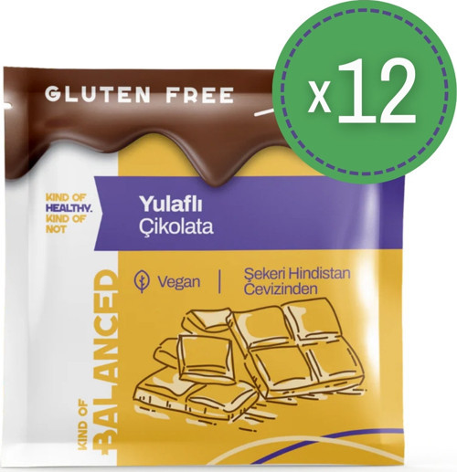 Glütensiz Yulaflı Çikolata 40 gr x 12 Adet