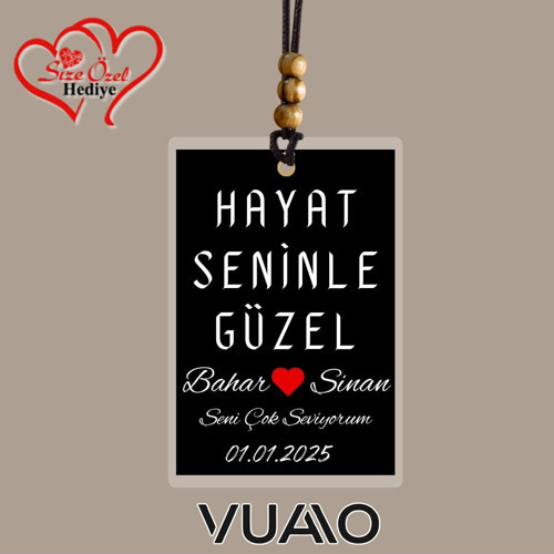 Kişiye Özel İsimli, Fotoğraflı ve Sözlü Araba Süsü - Araba Dikiz Aynası Süsü - Size Özel Hediye