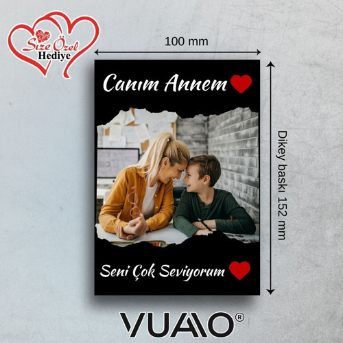 2 Adet Kişiye Özel Fotoğraf Baskısı | Canım Annem Yazılı | 10x15 cm | Premium Kalite