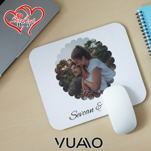 Kişiye Özel Fotoğraflı ve İsimli Mouse Pad 21x17 cm, Kaymaz Taban - Resim Baskılı Mousepad