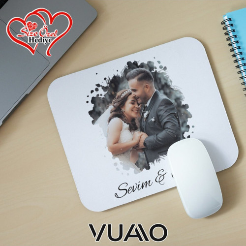 Kişiye Özel Fotoğraflı ve İsimli Mouse Pad 21x17 cm, Kaymaz Taban - Resim Baskılı Mousepad