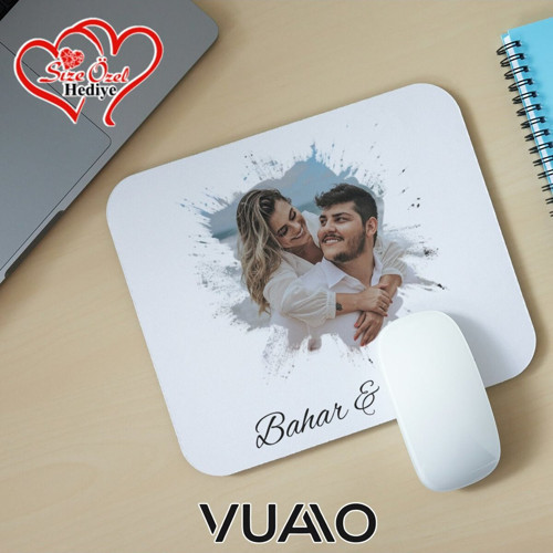 Kişiye Özel Fotoğraflı ve İsimli Mouse Pad 21x17 cm, Kaymaz Taban - Resim Baskılı Mousepad
