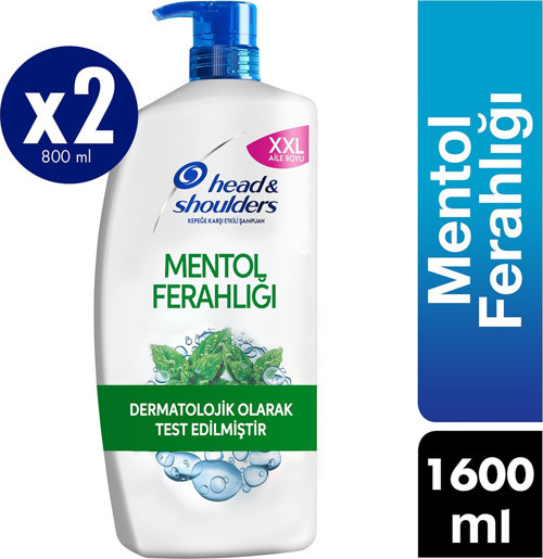Kepek Karşıtı Şampuan Mentol Ferahlığı 1600 ml 800x2
