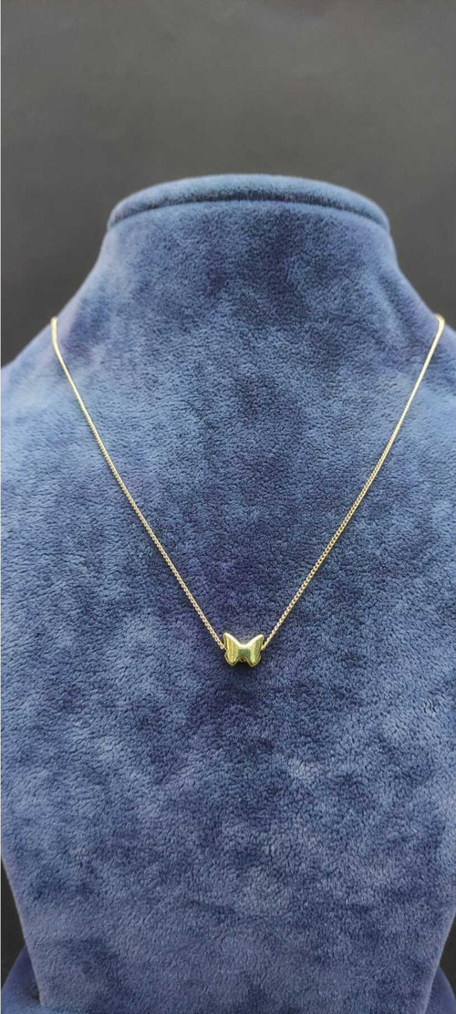 Kelebek Figürlü Minimal Gold Görünümlü Kolye -Altın