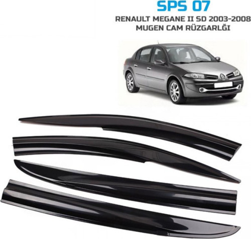 Cam Rüzgarlığı Mugen Tip Renault Megane 2 Sedan 2003-2008 Uyumlu 4 Lü