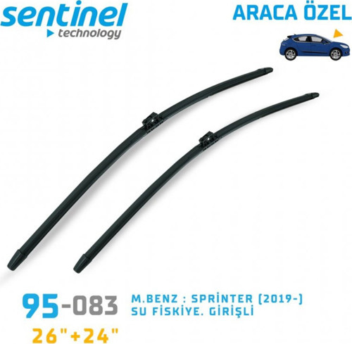 SİLECEK MUZ MERCEDES BENZ SPRİNTER 2019 uyumlu-> SU FİSKİYE GİRİŞLİ 26"+24" 2ÖN