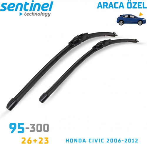 Silecek Takımı Muz Honda Cıvıc 2006-2012 uyumlu 26"+ 23" 2 Ön
