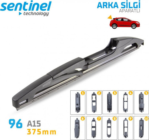 Arka Silecek 1 adet 375mm / 14" 10 Aparatlı