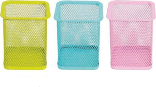 Metal Perfore Kare Kalemlik Renkli