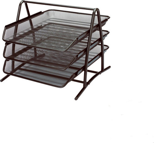 Metal Perfore Evrak Rafı 3'lü Siyah