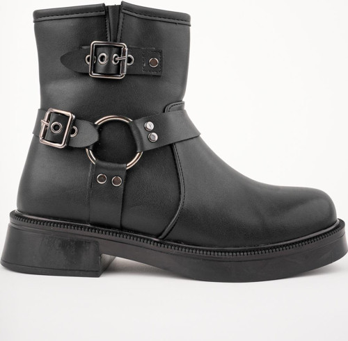 OSHO Garantili Fermuarlı Kemer Detaylı Kadın Kışlık Bot