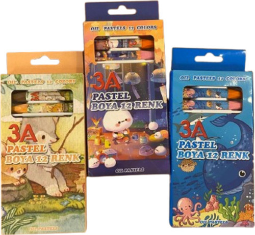 Pastel Boya 12 Renk 2 Adet Fiyatıdır