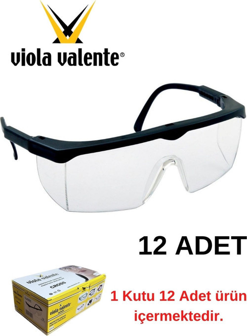 Classic Şeffaf Koruyucu Gözlük - 12 Adet