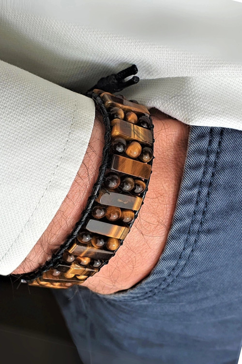 Doğal Taş Bileklik, Kaplan Gözü Bileklik, Asil ve Şık Tasarım, Erkek Bileklik, Kadın Bileklik