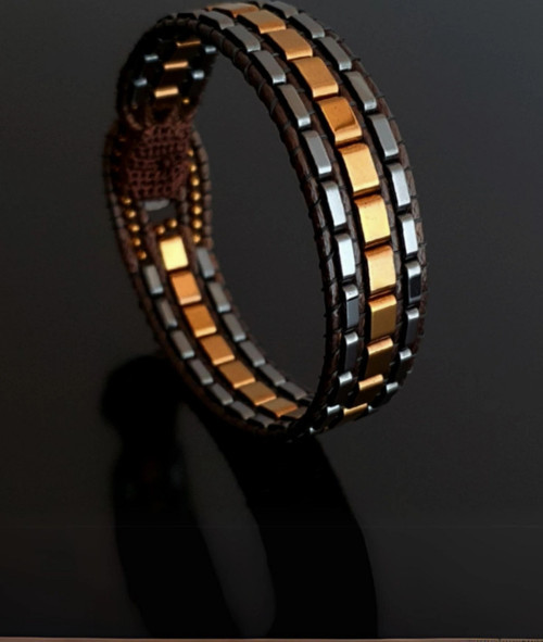 Doğal Taş Bileklik, Hematit Bileklik, El yapımı Tarz Bileklik, Kahverengi Bileklik