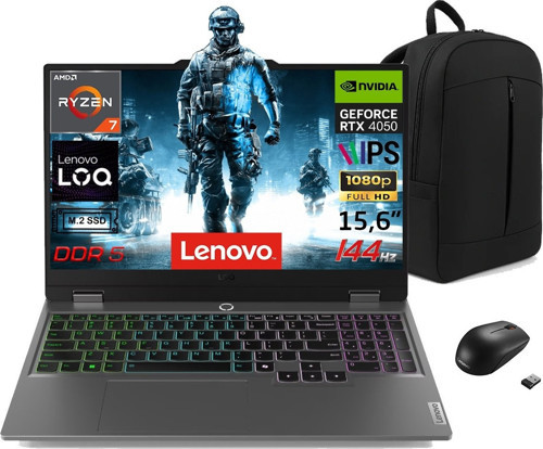 loq 15ARP9 83JC00E3TR Amd Ryzen 7-7435HS 24GB Ddr5 512GB SSD Rtx 4050 6gb 105W 15.6 Inç 144Hz Full Hd W11PRO Gaming Lapt
