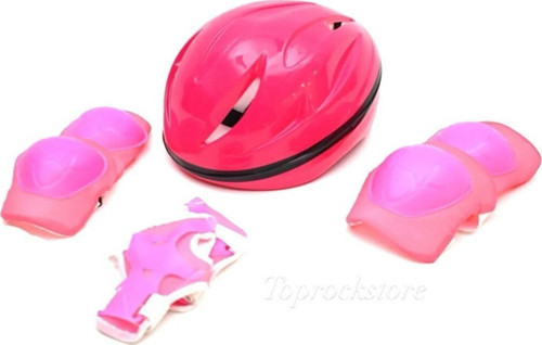 Çocuk Kask Dizlik Dirseklik Eldiven Koruyucu Set 7 Parça