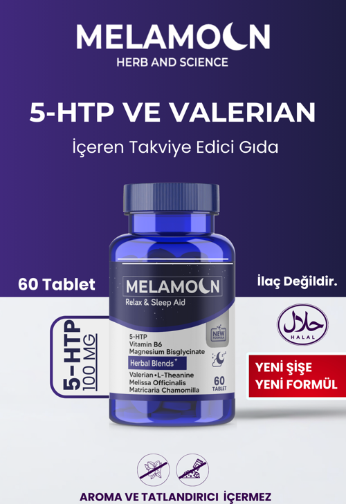 5-HTP, Kediotu ekstresi, Takviye Edici Gıda 60 Tablet
