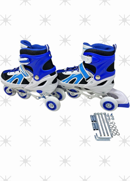 Paten Ayarlanabilir 2-1-1 2-2 Işıklı Metal Gövde Alıştırma Mia Pateni Çanta Hediyeli Işıklı Paten 38-41