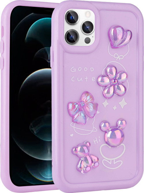 iPhone 13 Pro Kılıf Kabartma Figürlü Parlak Toys Silikon Kılıf
