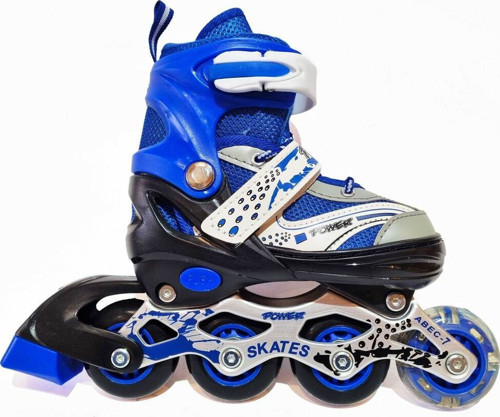 İşıklı Ayarlanabilir Çantalı Metal Gövde Alıştırma Çocuk Pateni 34-37