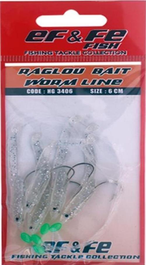 Raglu Bait Worm 6cm Kurt Çapari HG3406 Simli Silikon