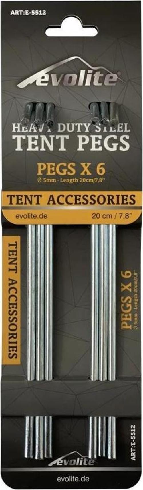 Tent Pegs 20cm Çelik Çadır Kazığı 6 ad.