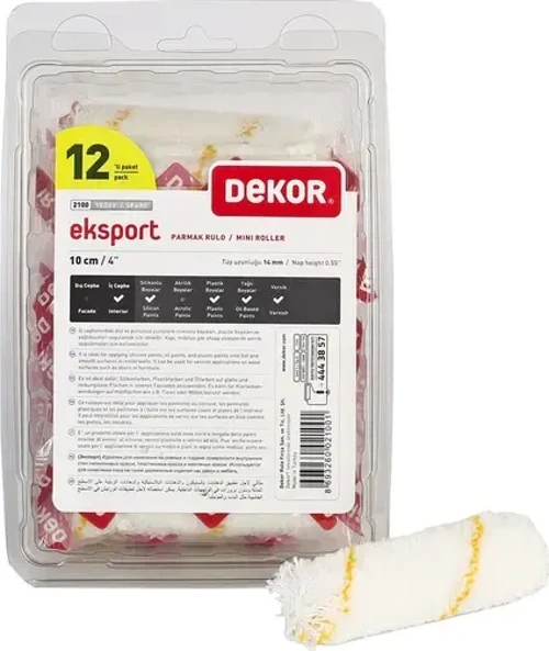 Dekor 2100 Export Saten Parmak Rulo 10 Cm Yedek-1 ADET