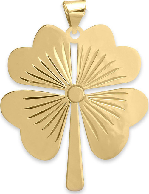 4 Cm Yonca Altın Kolye Ucu (UC0004)