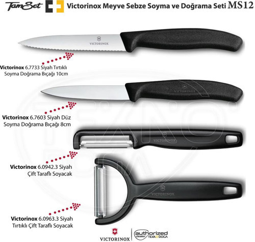 Meyve Sebze Soyacak ve Doğrama Bıçağı Seti MS12