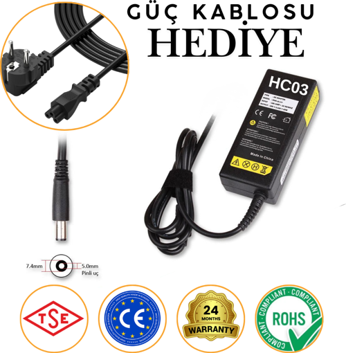 Hp 420 ile Uyumlu Notebook Adaptör Şarj Cihazı
