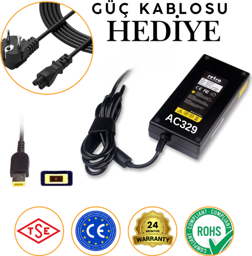 Lenovo 4X20E75123, 4X20E75124 ile Uyumlu Notebook Adaptör Şarj Cihazı