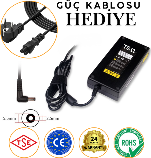 Monster Tulpar T5 V21.4, T5 V21.4.1 Notebook Adaptör, Şarj Cihazı 230W