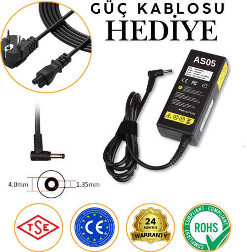 Asus UM431D X512D UX410U M409D A409J ile Uyumlu Notebook Adaptör Şarj Cihazı
