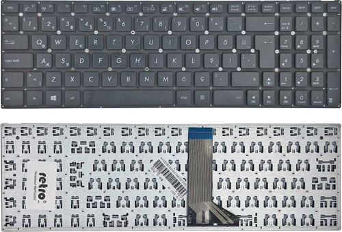 Asus X551C ile Uyumlu Notebook Klavyesi - Siyah - TR