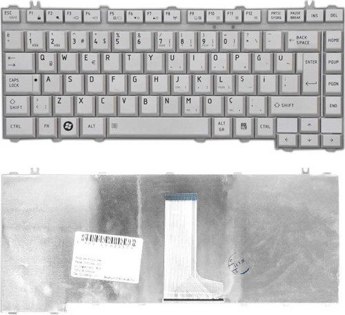 Toshiba Satellite M300 ile Uyumlu Notebook Klavye - Silver - TR