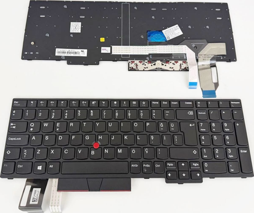 Lenovo Thinkpad 20q7 P52 P72 T590 20n4 ile Uyumlu Notebook Klavye - Tuş Takımı / Siyah - TR