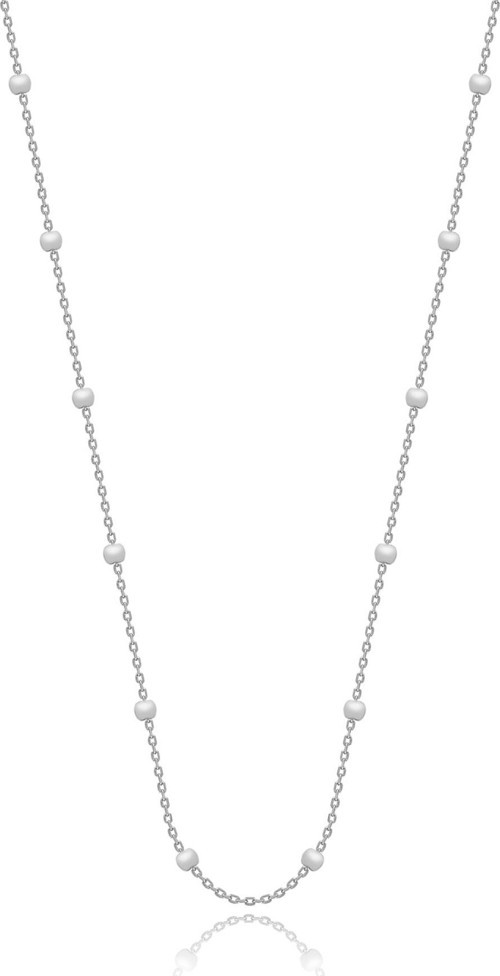 Gümüş Top Top Zincirli Kolye Rodyumlu Gümüş Kadın Kolye 925 Ayar UC-273