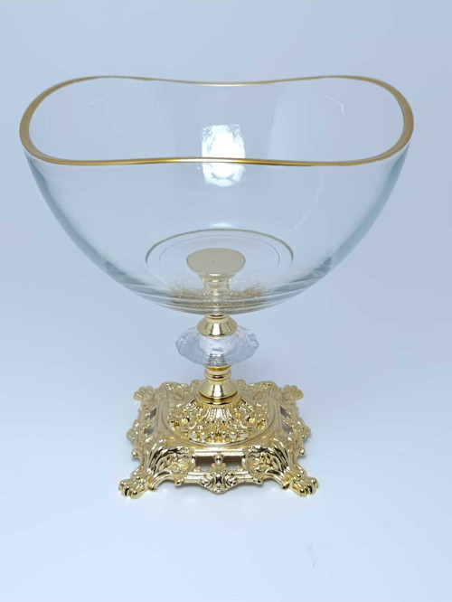 Elta Collection Parıltı Home Collection Metal Ayaklı Lüks Sunumluk Kase