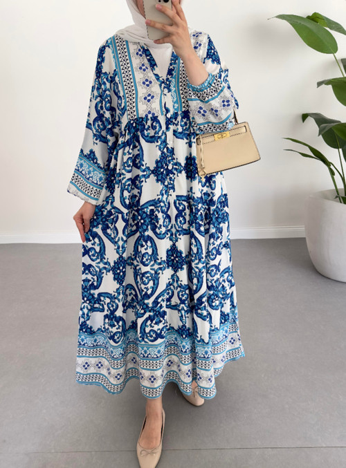 Yeni Sezon Kadın Yazlık Pamuklu Viskon Kumaş Elbise